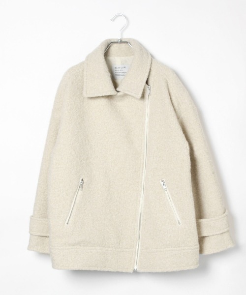 セール】[軽い着心地]ウーリーライダースコート（その他アウター