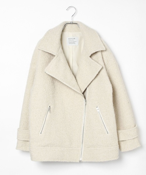 セール】[軽い着心地]ウーリーライダースコート（その他アウター