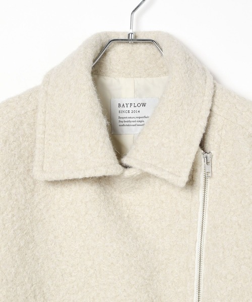 セール】[軽い着心地]ウーリーライダースコート（その他アウター