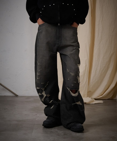 FTW（エフティダブリュー）の「CHECK DAMAGE PANTS（デニムパンツ・レディース・ブラック・SMALL/MEDIUM/LARGE）」の18枚目の写真