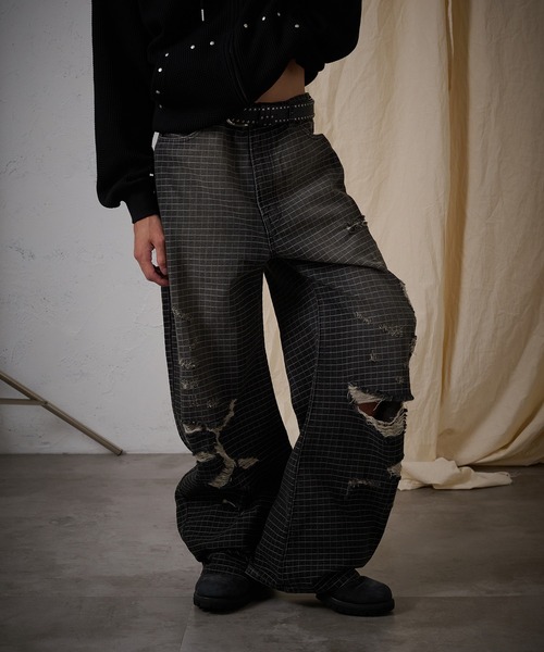 FTW（エフティダブリュー）の「CHECK DAMAGE PANTS（デニムパンツ・レディース・ブラック・SMALL/MEDIUM/LARGE）」の14枚目の写真