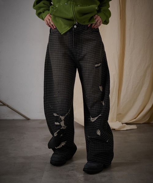 FTW（エフティダブリュー）の「CHECK DAMAGE PANTS（デニムパンツ・レディース・ブラック・SMALL/MEDIUM/LARGE）」の8枚目の写真