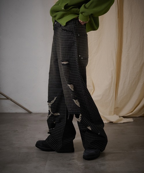 FTW（エフティダブリュー）の「CHECK DAMAGE PANTS（デニムパンツ・レディース・ブラック・SMALL/MEDIUM/LARGE）」の10枚目の写真