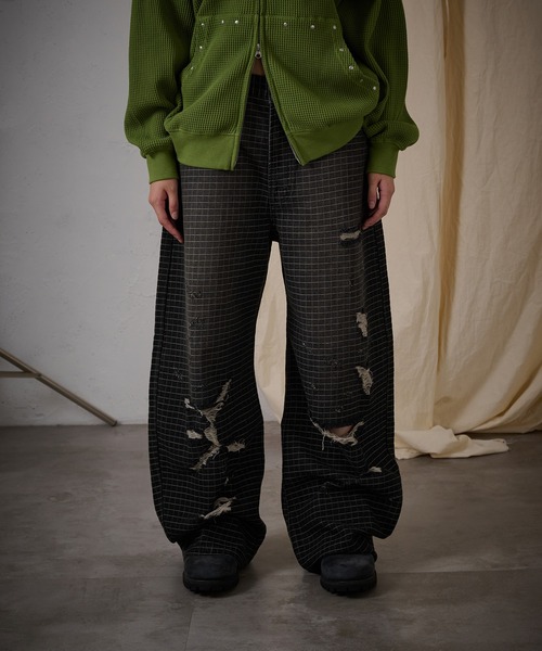 FTW（エフティダブリュー）の「CHECK DAMAGE PANTS（デニムパンツ・レディース・ブラック・SMALL/MEDIUM/LARGE）」の6枚目の写真