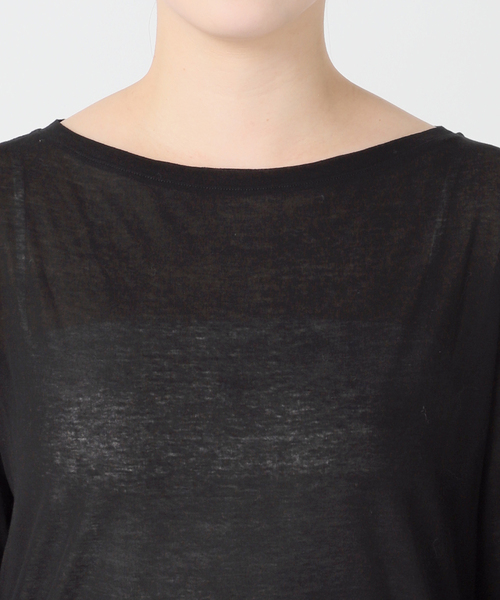 Spick & Span(スピックアンドスパン)の「《追加2》シアーボートネックプルオーバー(Tシャツ/カットソー・レディース・ブラック/イエロー系その他/ブルー/ホワイト・FREE)」の12枚目の写真