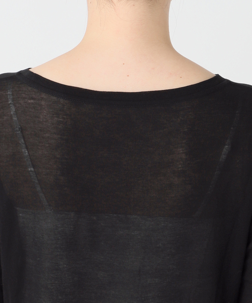 Spick & Span(スピックアンドスパン)の「《追加2》シアーボートネックプルオーバー(Tシャツ/カットソー・レディース・ブラック/イエロー系その他/ブルー/ホワイト・FREE)」の13枚目の写真