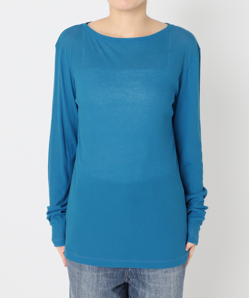 Spick & Span(スピックアンドスパン)の「《追加2》シアーボートネックプルオーバー(Tシャツ/カットソー・レディース・ブラック/イエロー系その他/ブルー/ホワイト・FREE)」の21枚目の写真