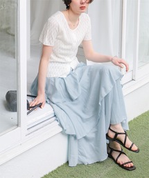 titivate（ティティベイト）の「ランダムヘムティアードスカート（スカート）」