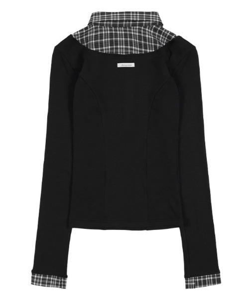 FANCY CLUB(ファンシークラブ)の「A'GEM/9 × .kom 『FANCY CLUB/ファンシークラブ』 SHIRT LAYERED LONG SLEEVE/シャツ レイヤード 長袖Tシャツ(Tシャツ/カットソー・レディース・グレー/ブラック/チャコールグレー・FREE)」の21枚目の写真