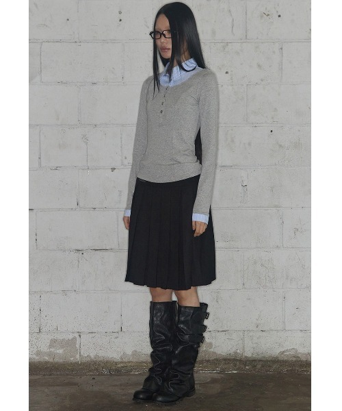 FANCY CLUB(ファンシークラブ)の「A'GEM/9 × .kom 『FANCY CLUB/ファンシークラブ』 SHIRT LAYERED LONG SLEEVE/シャツ レイヤード 長袖Tシャツ(Tシャツ/カットソー・レディース・グレー/ブラック/チャコールグレー・FREE)」の18枚目の写真