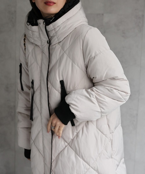 セール】＜sakishimatokyo premium＞配色使い キルティングダウン