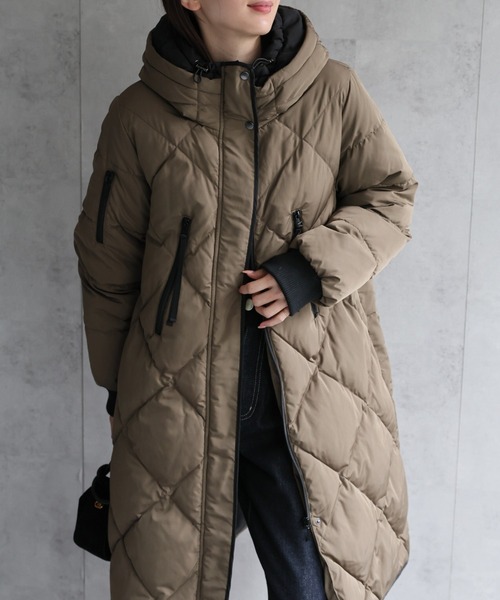 セール】＜sakishimatokyo premium＞配色使い キルティングダウン