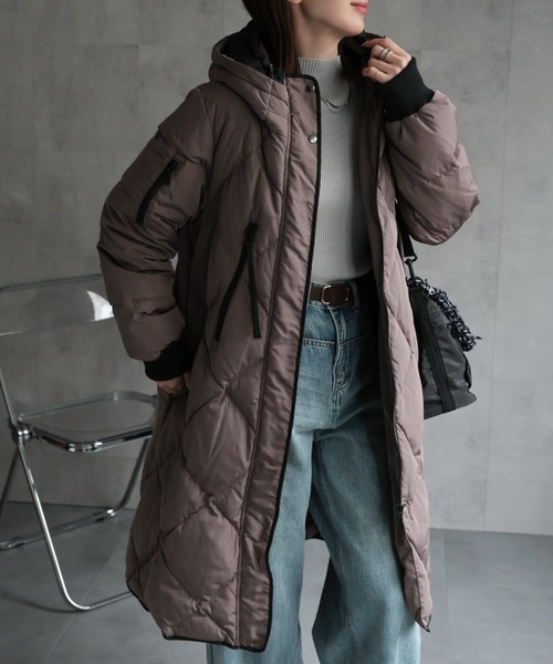 セール】＜sakishimatokyo premium＞配色使い キルティングダウン