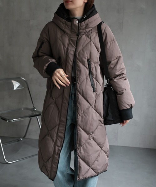 【Brutusさん専用】人気のEPOCA キルティング ダウンコート セール】＜sakishimatokyo premium＞配色使い キルティングダウン