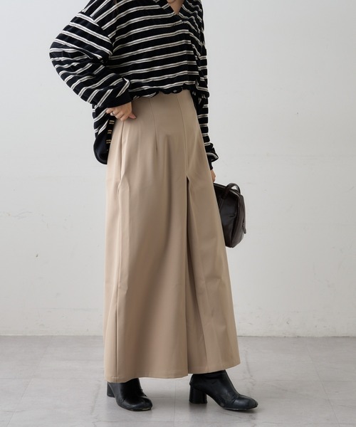 ZOZO限定】【マルチサイズ】フロントタックペンシルロングスカート