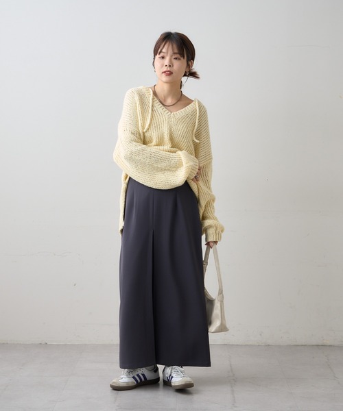 ZOZO限定】【マルチサイズ】フロントタックペンシルロングスカート