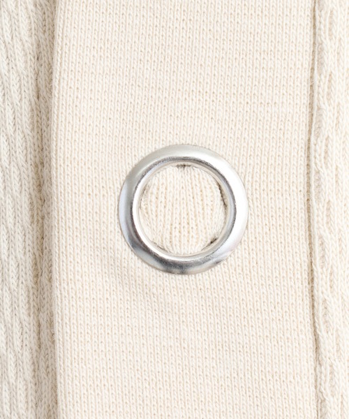 OMNES（オムネス）の「ハニカムストレッチ袖ボリュームカーディガン（カーディガン/ボレロ・レディース・ネイビー/ホワイト/アイボリー・FREE）」の4枚目の写真