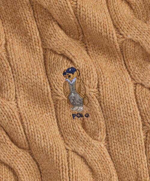 Polo ベア ケーブルニット ウールブレンド マフラー（マフラー）｜POLO