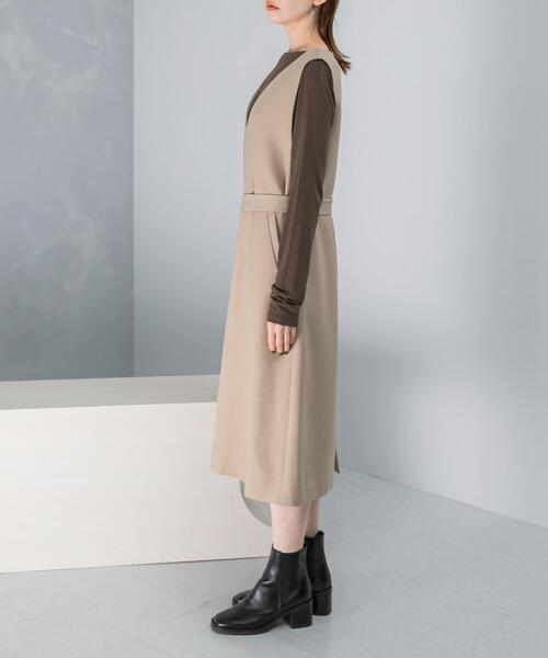 URBAN RESEARCH ROSSO WOMEN(アーバンリサーチ ロッソ)の「『UR TECH』 ジャンパーワンピース(ワンピース・レディース・ブラック/モカ/ベージュ・36/38)」の12枚目の写真