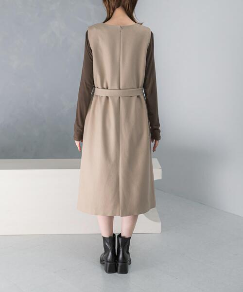 URBAN RESEARCH ROSSO WOMEN(アーバンリサーチ ロッソ)の「『UR TECH』 ジャンパーワンピース(ワンピース・レディース・ブラック/モカ/ベージュ・36/38)」の13枚目の写真