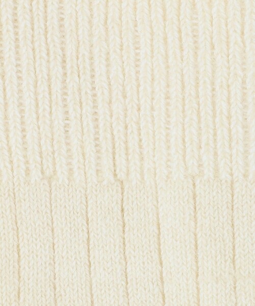 ROTOTO（ロトト）の「＜ROTOTO＞リブクルーソックス（ソックス/靴下・メンズ・ブラック/オフホワイト・M）」の4枚目の写真