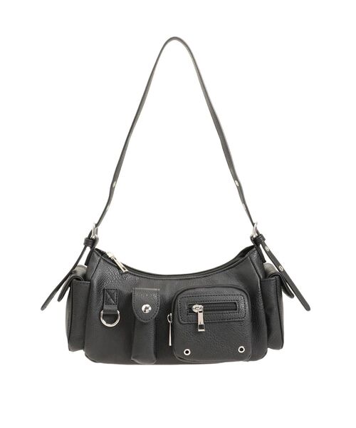 MURUA（ムルーア）の「マルチポケットショルダーバッグ（ショルダーバッグ・レディース・ブラック/グレー・FREE）」の3枚目の写真