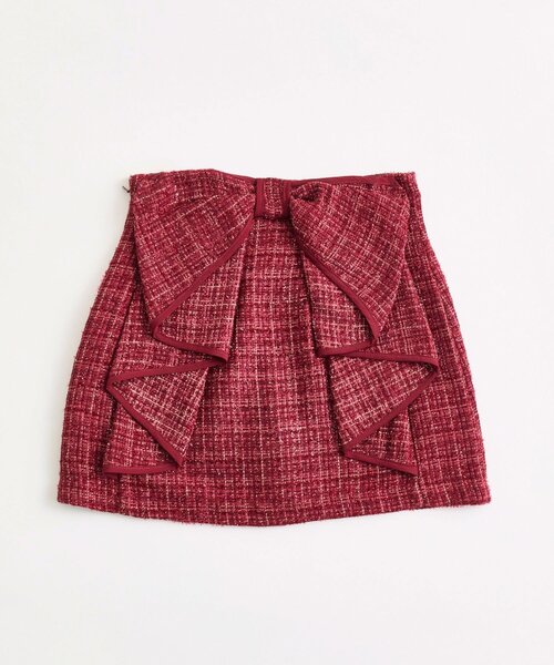セール】【Belle Charme】バックリボンツイードスカート（スカート