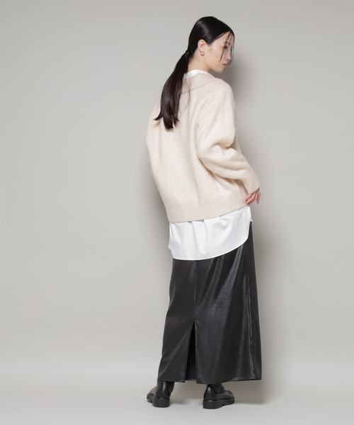 PENNEYS（ぺニーズ）の「PENNEYS別注TheFOXシャギーポロニット（ニット/セーター・レディース・アイボリー/レッド系その他/チャコール・FREE）」の18枚目の写真