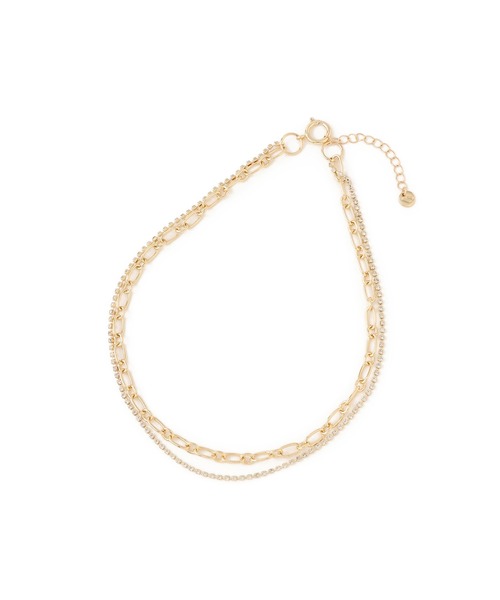 VIS（ビス）の「ラインストーンレイヤードネックレス（ネックレス・レディース・シルバー/ゴールド・FREE）」の10枚目の写真