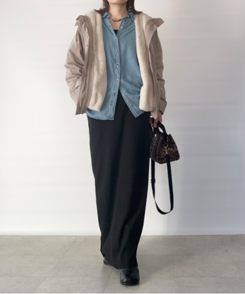 ikka(イッカ)の「【雑誌InRed12月号掲載】ライナー付き3WAYマウンテンパーカー【親子コーデ】(マウンテンパーカー・レディース・チェリーレッド/ベージュ/ネイビー/カーキ・M/L/S)」の9枚目の写真