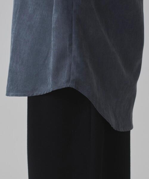 BROWNY（ブラウニー）の「BROWNY/フィブリルワンポイントBIGロングスリーブシャツ（シャツ/ブラウス・メンズ・サックスブルー/ライトベージュ/チャコールグレー・MEDIUM/LARGE）」の11枚目の写真