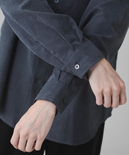 BROWNY（ブラウニー）の「BROWNY/フィブリルワンポイントBIGロングスリーブシャツ（シャツ/ブラウス・メンズ・サックスブルー/ライトベージュ/チャコールグレー・MEDIUM/LARGE）」の12枚目の写真