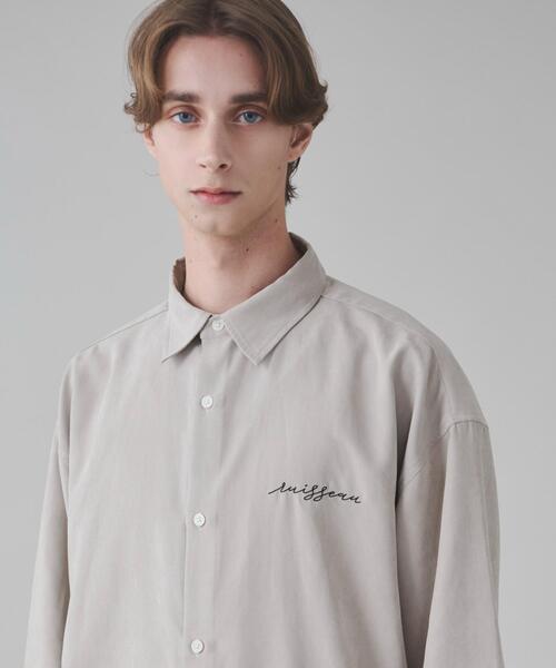 BROWNY（ブラウニー）の「BROWNY/フィブリルワンポイントBIGロングスリーブシャツ（シャツ/ブラウス・メンズ・サックスブルー/ライトベージュ/チャコールグレー・MEDIUM/LARGE）」の19枚目の写真