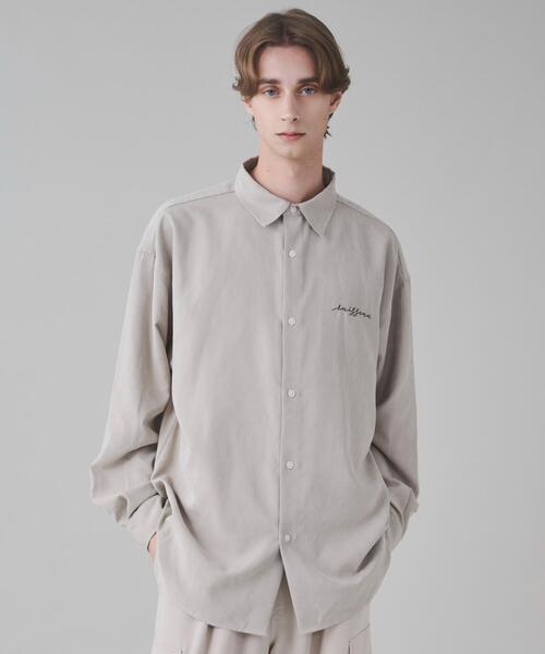 BROWNY（ブラウニー）の「BROWNY/フィブリルワンポイントBIGロングスリーブシャツ（シャツ/ブラウス・メンズ・サックスブルー/ライトベージュ/チャコールグレー・MEDIUM/LARGE）」の20枚目の写真