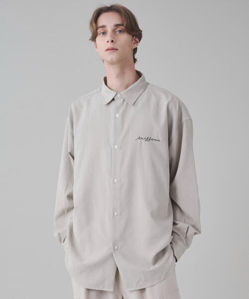 BROWNY（ブラウニー）の「BROWNY/フィブリルワンポイントBIGロングスリーブシャツ（シャツ/ブラウス・メンズ・サックスブルー/ライトベージュ/チャコールグレー・MEDIUM/LARGE）」の21枚目の写真