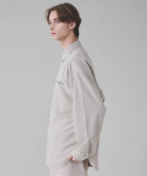 BROWNY（ブラウニー）の「BROWNY/フィブリルワンポイントBIGロングスリーブシャツ（シャツ/ブラウス・メンズ・サックスブルー/ライトベージュ/チャコールグレー・MEDIUM/LARGE）」の22枚目の写真