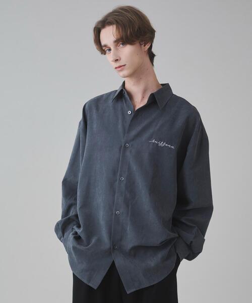 BROWNY（ブラウニー）の「BROWNY/フィブリルワンポイントBIGロングスリーブシャツ（シャツ/ブラウス・メンズ・サックスブルー/ライトベージュ/チャコールグレー・MEDIUM/LARGE）」の15枚目の写真