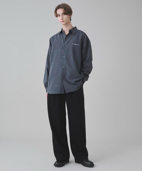 BROWNY（ブラウニー）の「BROWNY/フィブリルワンポイントBIGロングスリーブシャツ（シャツ/ブラウス・メンズ・サックスブルー/ライトベージュ/チャコールグレー・MEDIUM/LARGE）」の16枚目の写真