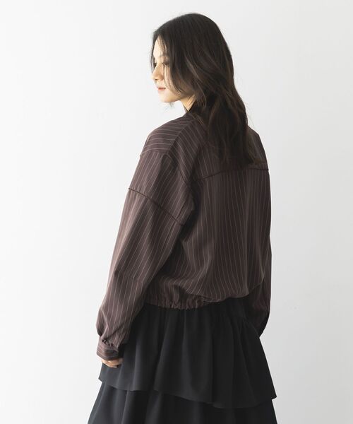 GARAGE OF GOOD CLOTHING(ガレージオブグッドクロージング)の「ピンストライプハーフZIPプルオーバー(シャツ/ブラウス・レディース・ベージュ/ブラウン/グレー・FREE)」の15枚目の写真