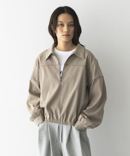 GARAGE OF GOOD CLOTHING(ガレージオブグッドクロージング)の「ピンストライプハーフZIPプルオーバー(シャツ/ブラウス・レディース・ベージュ/ブラウン/グレー・FREE)」の19枚目の写真