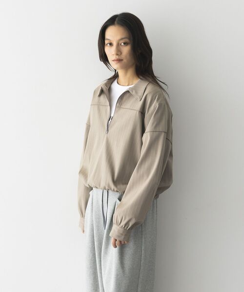 GARAGE OF GOOD CLOTHING(ガレージオブグッドクロージング)の「ピンストライプハーフZIPプルオーバー(シャツ/ブラウス・レディース・ベージュ/ブラウン/グレー・FREE)」の21枚目の写真