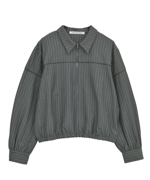GARAGE OF GOOD CLOTHING(ガレージオブグッドクロージング)の「ピンストライプハーフZIPプルオーバー(シャツ/ブラウス・レディース・ベージュ/ブラウン/グレー・FREE)」の9枚目の写真