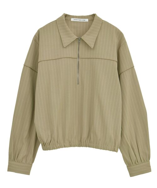 GARAGE OF GOOD CLOTHING(ガレージオブグッドクロージング)の「ピンストライプハーフZIPプルオーバー(シャツ/ブラウス・レディース・ベージュ/ブラウン/グレー・FREE)」の10枚目の写真