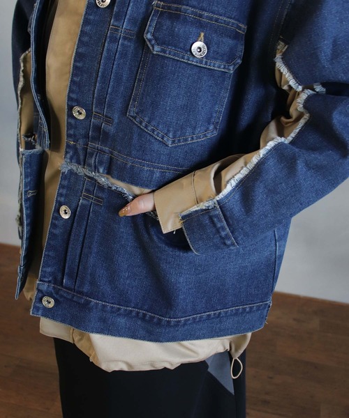 【コウ】BITTOKO フード付きデニムジャケット BIZCREEKフードブルゾン（デニムジャケット）｜BIZ CREEK（ビズ