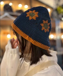 ARCADE（アーケード）の「クロシェフラワーデザインニットバケットハット（ハット）」