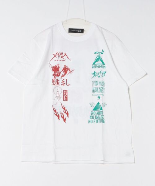 ARCHIVER(アーカイバ)の「【RES】【SAMURAI CORE x MAYHEM】Graphic Design T(Tシャツ/カットソー・メンズ・ホワイト/ブラック・MEDIUM/LARGE)」の1枚目の写真