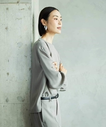 MICHEL KLEIN（ミッシェル・クラン）の「[セットアップ対応]ノーカラーブラウス（シャツ/ブラウス）」