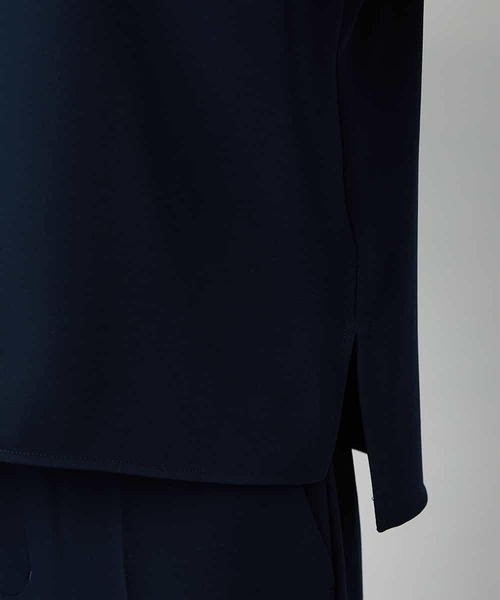 MICHEL KLEIN（ミッシェル・クラン）の「[セットアップ対応]ノーカラーブラウス（シャツ/ブラウス・レディース・ベージュ/ネイビー・38）」の22枚目の写真