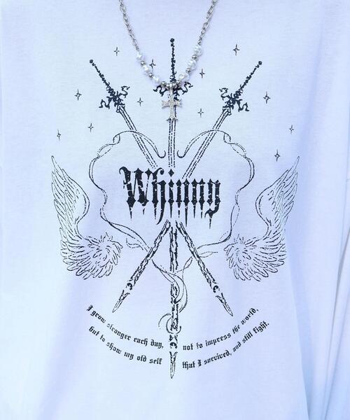 Whinny（ホワイニー）の「Whinny/戦の中の戦士ちゃん（Tシャツ/カットソー・レディース・ブラック/ホワイト・FREE）」の5枚目の写真
