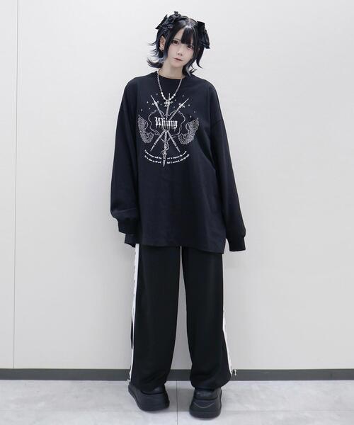 Whinny（ホワイニー）の「Whinny/戦の中の戦士ちゃん（Tシャツ/カットソー・レディース・ブラック/ホワイト・FREE）」の13枚目の写真